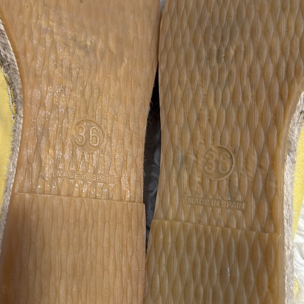 Free People Yellow Laurel Canyon Leather Espadrille Flats Size 36 EU 5.5-6‎ US